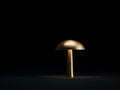 Schreibtischlampe aus messingfarbenem Metall Ø28×42 cm - Halbrundschirm in Pilzform für Schlafzimmer