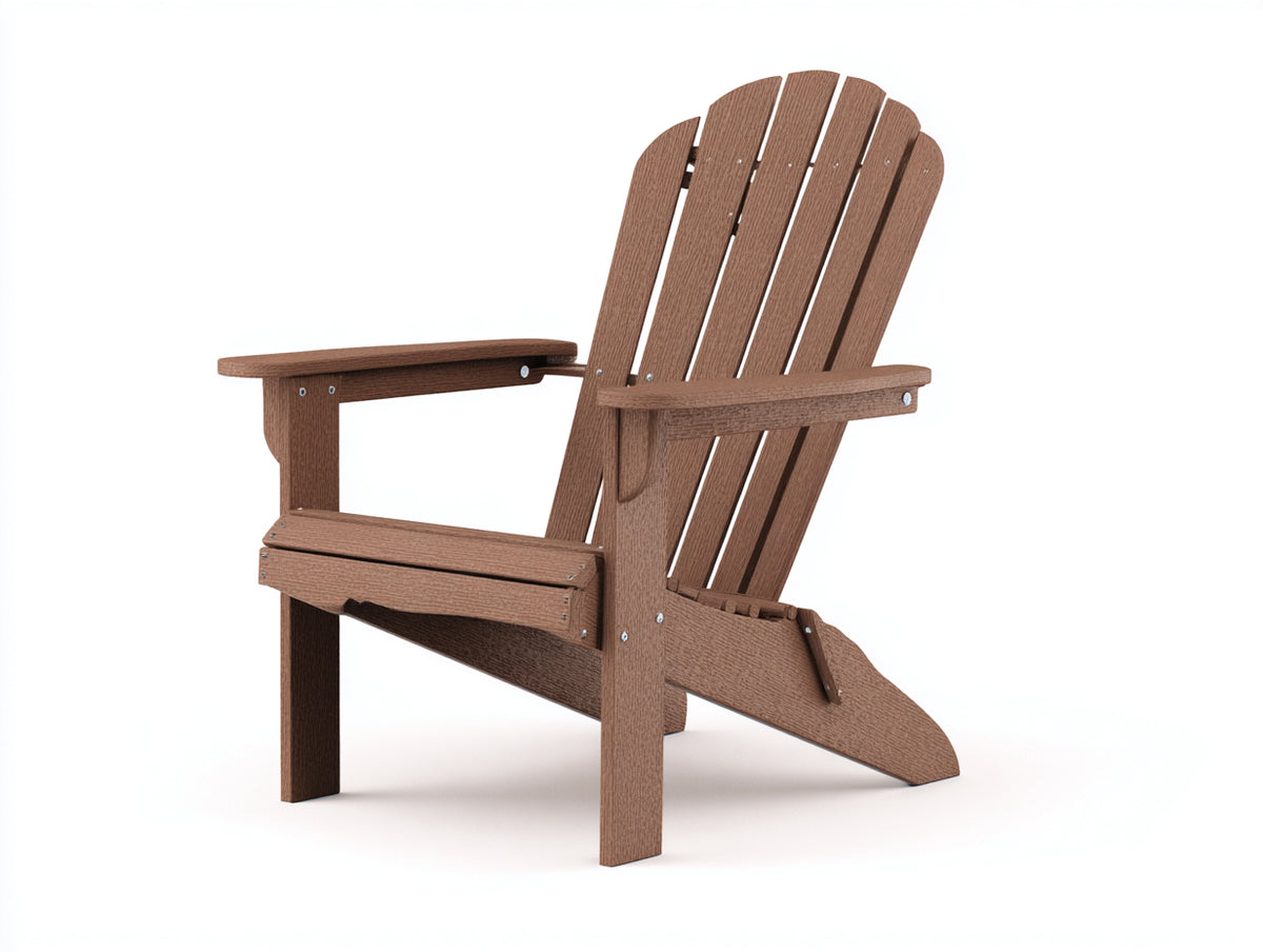 Lounge-Sessel aus braunem Holz 82×90×94 cm - tiefer Sitz mit breiten Armauflagen für Terrasse