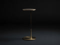 Schreibtischlampe 34×34×70 cm - Messing Dunkelbronze - schlankes Runddesign für Schlafzimmer