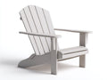 Lounge-Sessel aus hellgrauem Kunststoff 82×90×94 cm - Adirondack-Form mit breiten Armlehnen für Terrasse